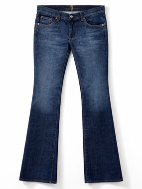 7 For All Mankind Bootcut Jeans Medium Wash Gemstone Stud Pocket Size 29 Y2K